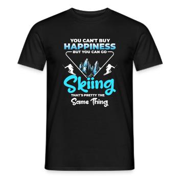 Skifahren Schnee Hobby - Männer T-Shirt - Schwarz - Vorne - AI Model Male 178 light (178cm)