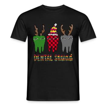 Dental Squad 2023 Christmas , Dentist Christmas , - Men's T-Shirt - black - Front - AI Model Male 178 light (178cm)