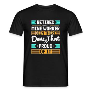 Miner Occupation Mining - Men's T-Shirt - black - Front - AI Model Male 178 light (178cm)
