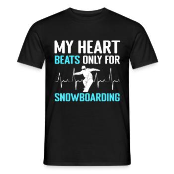 Snowboard Extremsport Boarder - Männer T-Shirt - Schwarz - Vorne - AI Model Male 178 light (178cm)