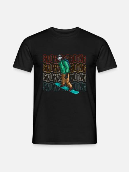 Snowboard Ski - T-shirt homme - noir