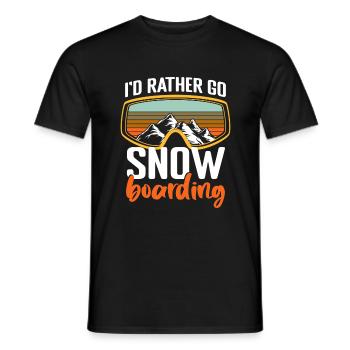 Snowboard Hobby Snow - Männer T-Shirt - Schwarz - Vorne - AI Model Male 178 light (178cm)
