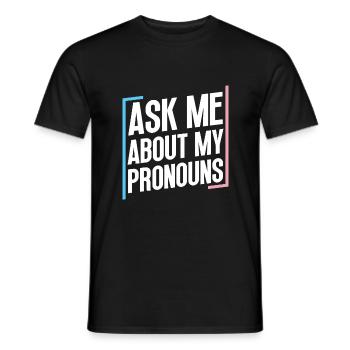 Trans Transgender Transsexual Pride - Men's T-Shirt - black - Front - AI Model Male 178 light (178cm)