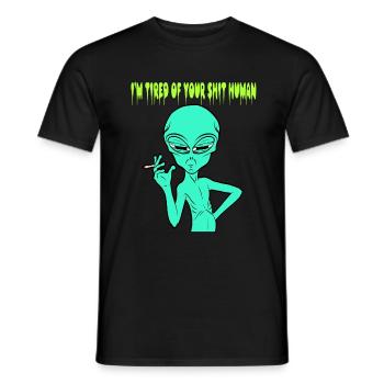 Je suis fatigué de votre merde Conception de - T-shirt homme - noir - Devant - AI Model Male 178 light (178cm)