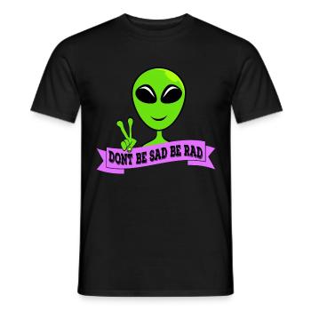 Ne soyez pas triste signe de paix Design T-shirt - T-shirt homme - noir - Devant - AI Model Male 178 light (178cm)
