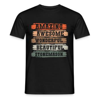 Stonemason Stones Workers - Men's T-Shirt - black - Front - AI Model Male 178 light (178cm)