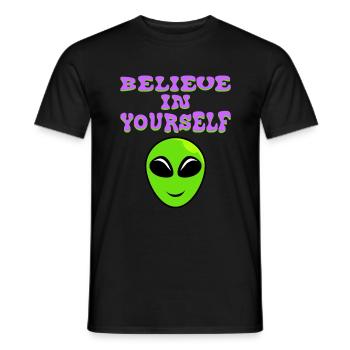 Croyez en vous-même Conception de T-shirt de - T-shirt homme - noir - Devant - AI Model Male 178 light (178cm)