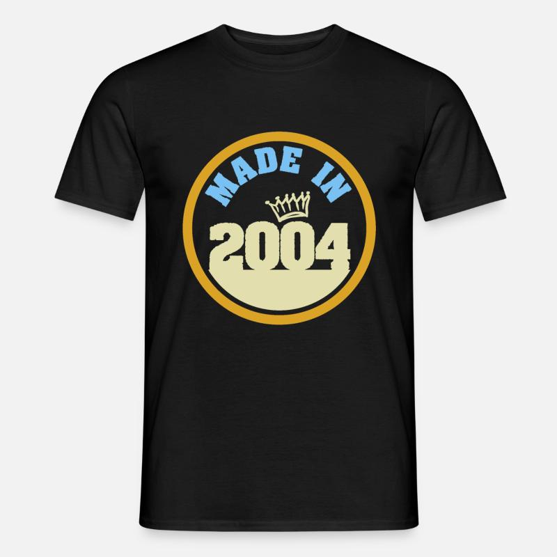 Made in 2004 - Männer T-Shirt - Schwarz