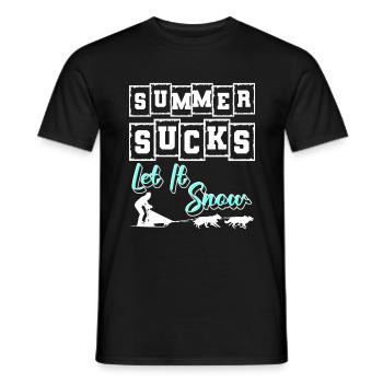 Rodeln Wintersport Rutschen - Männer T-Shirt - Schwarz - Vorne - AI Model Male 178 light (178cm)