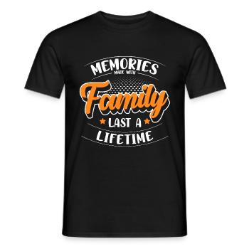 Réunion de famille Armoiries de la famille Grand-père et grand-mère - T-shirt homme - noir - Devant - AI Model Male 178 light (178cm)