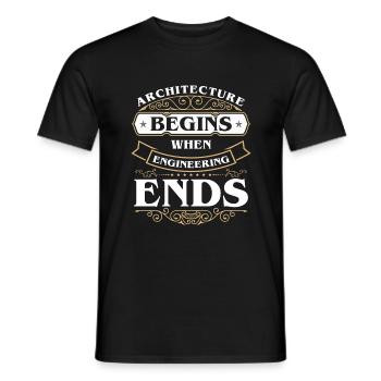 Engineer House - Men's T-Shirt - black - Front - AI Model Male 178 light (178cm)