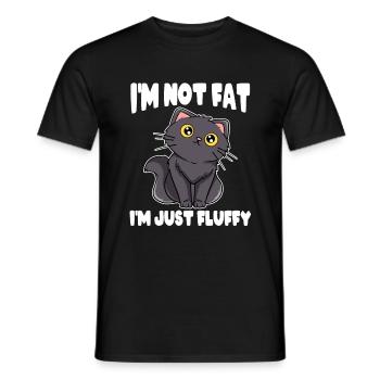 Meow Persian Overweight Obese Large Big I'm Not - Men's T-Shirt - black - Front - AI Model Male 178 light (178cm)