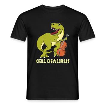 Musical T-shirt for Musical T-shirt "Cellosaurus" - T-shirt homme - noir - Devant - AI Model Male 178 light (178cm)