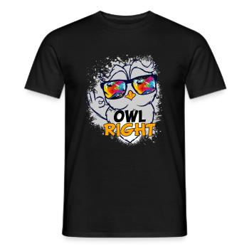 Owl Lover? A Perfect Owls Tee Love Owls Owl Right - Männer T-Shirt - Schwarz - Vorne - AI Model Male 178 light (178cm)