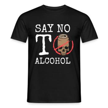 Alcohol withdrawal Reason Non-alcoholic beer - Men's T-Shirt - black - Front - AI Model Male 178 light (178cm)