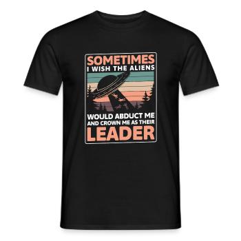 Alien Lustig Planet - Männer T-Shirt - Schwarz - Vorne - AI Model Male 178 light (178cm)