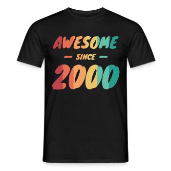 Awesome Since 2000 Geschenkidee Vintage - Männer T-Shirt - Schwarz - Vorne - AI Model Male 178 light (178cm)