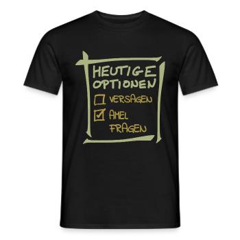 Optionen Amel - Männer T-Shirt - Schwarz - Vorne - AI Model Male 178 light (178cm)