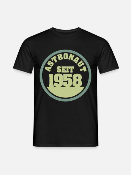 geboren 1958 - Männer T-Shirt - Schwarz