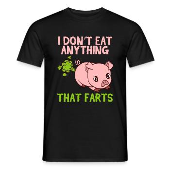 Je ne mange rien qui pète la conception de - T-shirt homme - noir - Devant - AI Model Male 178 light (178cm)