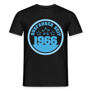 Bus 1966 - Männer T-Shirt - Schwarz - Vorne - AI Model Male 178 light (178cm)