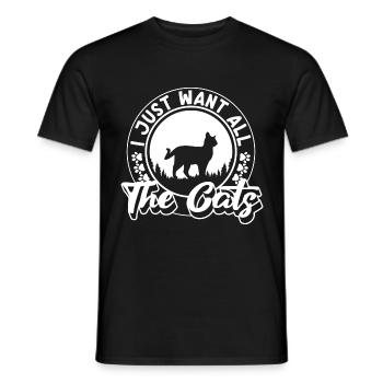 Cats Pet Cat Cat Lady - Men's T-Shirt - black - Front - AI Model Male 178 light (178cm)