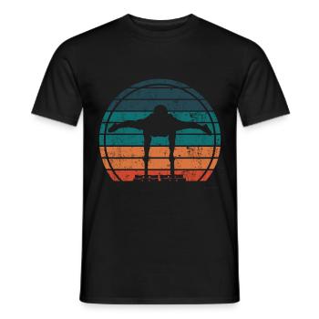 Calisthenics Push Up Training Vintage Retro - Männer T-Shirt - Schwarz - Vorne - AI Model Male 178 light (178cm)