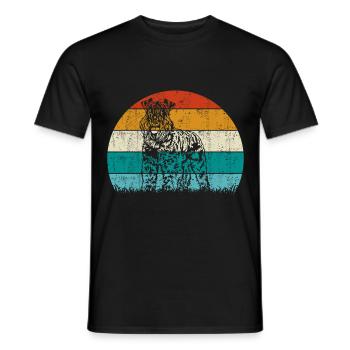 Kerry Blue Terrier Chien Vintage Rétro - T-shirt homme - noir - Devant - AI Model Male 178 light (178cm)