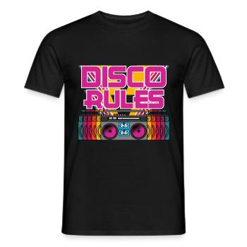 Retro Boombox Radio Music Rhythm Collection - Männer T-Shirt - Schwarz - Vorne - AI Model Male 178 light (178cm)