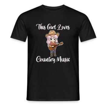 T-shirt de conception de guitariste de joueur de - T-shirt homme - noir - Devant - AI Model Male 178 light (178cm)