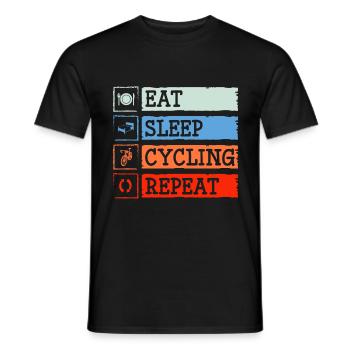 Cyclist Bike Road Cyclist - Men's T-Shirt - black - Front - AI Model Male 178 light (178cm)