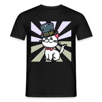 Joyeux anniversaire Félicitations Cat Cats Child - T-shirt homme - noir - Devant - AI Model Male 178 light (178cm)