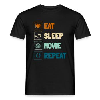 Filmstar Camera Staff Festival - Men's T-Shirt - black - Front - AI Model Male 178 light (178cm)