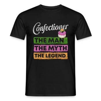 Pâtisserie Pâtisserie Bonbons - T-shirt homme - noir - Devant - AI Model Male 178 light (178cm)