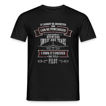 Fliegen Herzschlag Modellflug - Männer T-Shirt - Schwarz - Vorne - AI Model Male 178 light (178cm)