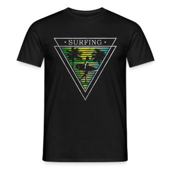 Surfer Sea Windsurfer Cool - T-shirt homme - noir - Devant - AI Model Male 178 light (178cm)