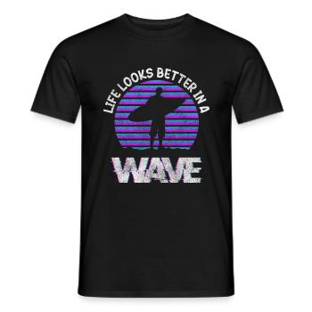 Surf Surfergirl Planche à voile Cool - T-shirt homme - noir - Devant - AI Model Male 178 light (178cm)