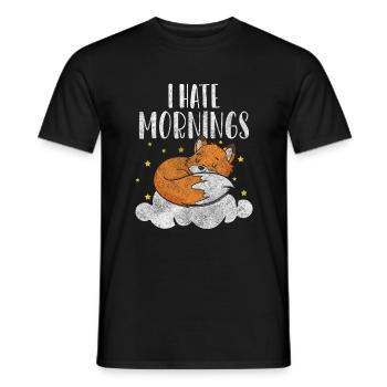 Fuchs Weisheit Jäger - Männer T-Shirt - Schwarz - Vorne - AI Model Male 178 light (178cm)