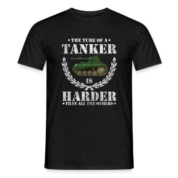 War Panzerkampfwagen combat vehicle Bundeswehr - Men's T-Shirt - black - Front - AI Model Male 178 light (178cm)