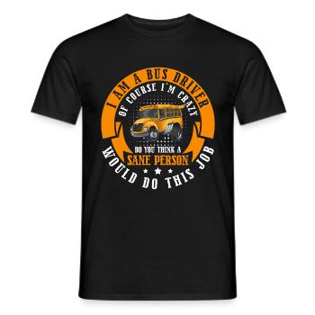 Fahrer Omnibus Linienbus Kraftfahrer - Männer T-Shirt - Schwarz - Vorne - AI Model Male 178 light (178cm)