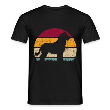 Komondor Hongrois Vintage Rétro - T-shirt homme - noir - Devant - AI Model Male 178 light (178cm)