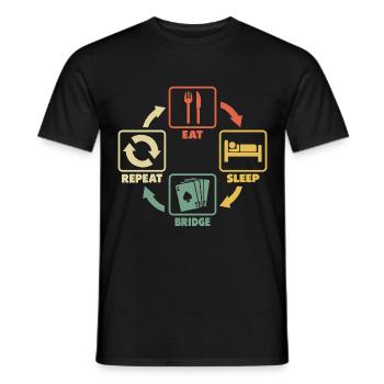 Joueur de bridge Joueur de bridge Paroles drôles Humour - T-shirt homme - noir - Devant - AI Model Male 178 light (178cm)