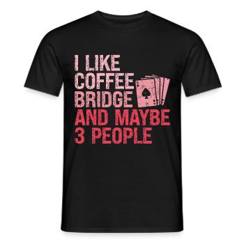 Bridge Player Girl Bridgespielerin Sprüche Humor - Männer T-Shirt - Schwarz - Vorne - AI Model Male 178 light (178cm)