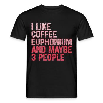 Euphonium Euphonist Girl Mama Sayings funny Pink - Men's T-Shirt - black - Front - AI Model Male 178 light (178cm)