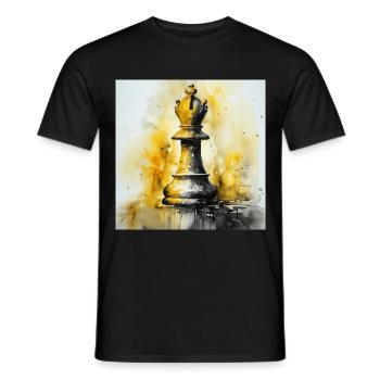 Yellow Chess Bishop - Men's T-Shirt - black - Front - AI Model Male 178 light (178cm)