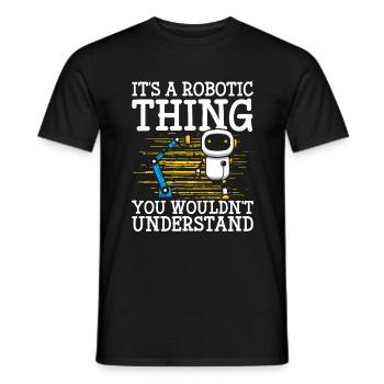 Robot Gear Cyborg - T-shirt homme - noir - Devant - AI Model Male 178 light (178cm)