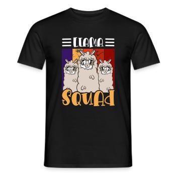 Lama Animal Doux - T-shirt homme - noir - Devant - AI Model Male 178 light (178cm)