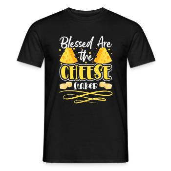 Amateur de fromage Lait parmesan gras - T-shirt homme - noir - Devant - AI Model Male 178 light (178cm)