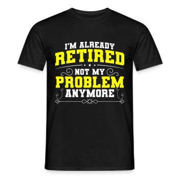 Retirement Retirement Age Pension - Men's T-Shirt - black - Front - AI Model Male 178 light (178cm)