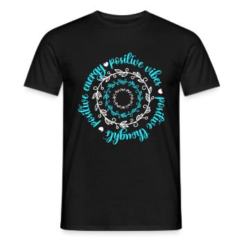 Motivation Love Yoga Exercise Self-confidence - Men's T-Shirt - black - Front - AI Model Male 178 light (178cm)